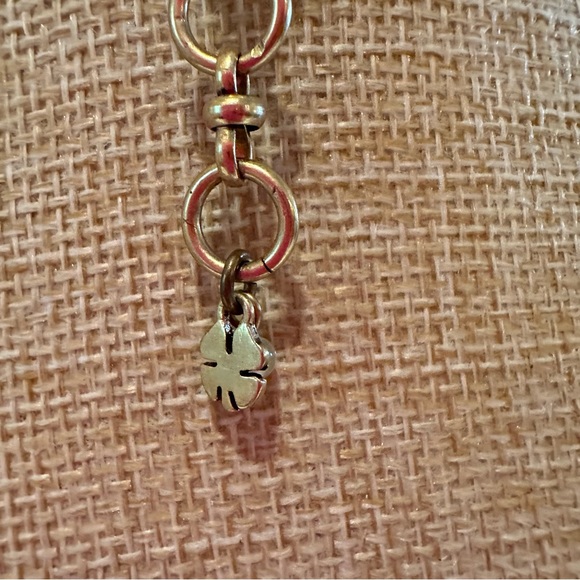 Lucky Brand Statement Bib Necklace antiqued gold tone w/ ivory / cream cabochons - Picture 13 of 13